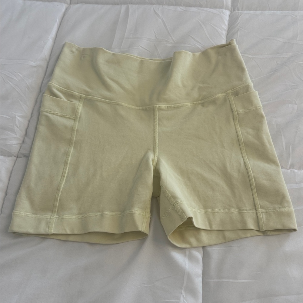 Athleta Girl Soft Yellow Bike Shorts